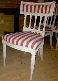 12 chairs, signed by Anders Hellman,and other Sthlm. ebenists about 1790